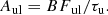$$ \begin{aligned} A_{\rm ul} = {BF}_{\rm ul} / \tau _{\rm u}. \end{aligned} $$