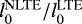 $l_{0}^{\textrm{NLTE}}/l_{0}^{\textrm{LTE}}$
