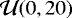 $\mathcal{U}(0,20)$