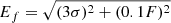 $$ \begin{aligned} E_f = \sqrt{(3\sigma )^2+(0.1F)^2} \end{aligned} $$