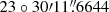 $ 23\circ30{\prime}11{{\overset{\prime\prime}{.}}}6644 $