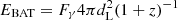 $ {E_{{\rm{BAT}}}} = {F_\gamma } 4\pi d_{\rm{L}}^2 {(1 + z)^{ - 1}} $