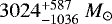 $3024^{&#x002B;587}_{-1036}~M_{\odot}$