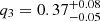 $ q_3 = 0.37^{+0.08}_{-0.05} $