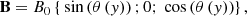 $$ \begin{aligned} \mathbf B = B_0 \left\{ \text{ sin} \left(\theta \left( y\right)\right); 0;\text{ cos} \left(\theta \left( y\right)\right) \right\} , \end{aligned} $$