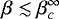 $\beta\lesssim \beta_{c}^{\infty}$