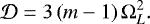 \begin{equation*}\mathcal{D}=3\left(m-1\right)\Omega_{L}^2. \end{equation*}