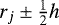 $r_{j}\pm \frac{1}{2}h$