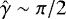$\hat{\gamma} \sim \pi/2$
