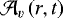$\mathcal{A}_{v}\left(r,t\right)$