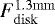 $F_{\mathrm{disk}}^{\mathrm{1.3mm}}$