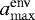 $a_{\mathrm{max}}^{\mathrm{\textrm{env}}}$
