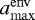 $a_{\mathrm{max}}^{\mathrm{env}}$