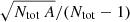 $ \sqrt{N_{\mathrm{tot}}\,A}/(N_{\mathrm{tot}}-1) $