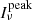 $ I_\nu ^{{\rm{peak}}} $