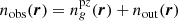 $$ \begin{aligned} n_{\rm obs}({\boldsymbol{r}}) = n_{ g}^{\mathrm{p}z}({\boldsymbol{r}}) + n_{\rm out}({\boldsymbol{r}}) \end{aligned} $$