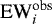 $\textrm{EW}_{i}^{\textrm{obs}}$