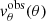 $ \mathit{v}_{\theta}^{\mathrm{obs}}(\theta) $