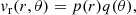 $$ \begin{aligned} { v}_{\rm r}(r,\theta )=p(r)q(\theta ), \end{aligned} $$