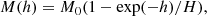 $$ \begin{aligned} M(h)=M_0(1-\exp (-h)/H), \end{aligned} $$