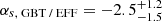 $ \alpha_{s,\text{ GBT / EFF}} = -2.5_{-1.5}^{+1.2} $
