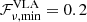 $ \mathcal{F}_{\nu\rm, min}^{\mathrm{VLA}} = 0.2 $