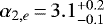 $\alpha_{2,e}\,{=}\,3.1^{&#x002B;0.2}_{-0.1} $