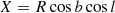 $$ \begin{aligned} X&= R \cos b \cos l\end{aligned} $$