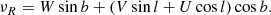 $$ \begin{aligned}&\nu _R = W \sin b + (V \sin l + U \cos l) \cos b. \end{aligned} $$