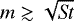 $m\gtrsim\sqrt{\textit{St}}$