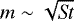 $m\sim\sqrt{\textit{St}}$