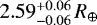 $2.59 _{ - 0.06 } ^ { &#x002B; 0.06 }\,R_{\oplus}$