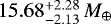 $15.68 _{ - 2.13 } ^ { &#x002B; 2.28 }\,M_{\oplus}$