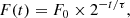 $$ \begin{aligned} F(t)=F_0\times 2^{-t/\tau }, \end{aligned} $$