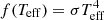 $ f({T_{{\rm{eff}}}}) = \sigma T_{{\rm{eff}}}^4 $