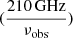 $ (\frac{210\,\mathrm{GHz}}{\nu_{\mathrm{obs}}}) $