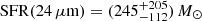 $ {\mathrm{{SFR}}(24\,\mu\mathrm{m})}=(245^{+205}_{-112})\,M_\odot $