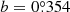 $ b=0{{\overset{\circ}{.}}}354 $