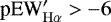 $\textrm{pEW}&#x0027;_{\mathrm{H}\alpha} > -6\,$