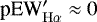 $\textrm{pEW}&#x0027;_{\mathrm{H}\alpha} \approx 0\,$