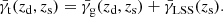 $$ \begin{aligned} {\bar{\gamma }_{\mathrm{t} }}({z_{\mathrm{d} }}, {z_{\mathrm{s} }})&= {\bar{\gamma }_{\mathrm{g} }}({z_{\mathrm{d} }}, {z_{\mathrm{s} }}) + {\bar{\gamma }_{\mathrm{LSS} }}({z_{\mathrm{s} }}). \end{aligned} $$