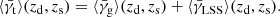 $$ \begin{aligned} \langle {\bar{\gamma }_{\mathrm{t} }}\rangle ({z_{\mathrm{d} }}, {z_{\mathrm{s} }})&= \langle {\bar{\gamma }_{\mathrm{g} }}\rangle ({z_{\mathrm{d} }}, {z_{\mathrm{s} }}) + \langle {\bar{\gamma }_{\mathrm{LSS} }}\rangle ({z_{\mathrm{d} }}, {z_{\mathrm{s} }}). \end{aligned} $$