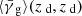 $ \langle {{\bar{\gamma}_{\text{ g}}}}\rangle({{z_{\text{ d}}}}, {{z_{\text{ d}}}}) $