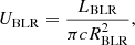 $$ \begin{aligned} U_{\mathrm{BLR} } = \frac{L_{\mathrm{BLR} }}{\pi c R_{\mathrm{BLR} }^2}, \end{aligned} $$