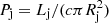 $ P_{\mathrm{j}} = L_{\mathrm{j}}/(c \pi R_{\mathrm{j}}^2)$