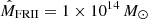 $ \hat{M}_{\mathrm{FRII}}=1\times 10^{14}\,M_\odot $