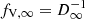 $ {f_{{\rm{V}},\infty }} = D_\infty ^{ - 1} $