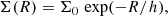 $$ \begin{aligned} \Sigma (R) = \Sigma _0 \, \exp (-R/h) ,\end{aligned} $$
