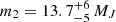 $ m_2 = 13.7^{+6}_{-5}\,M_J $