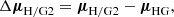 $$ \begin{aligned} \Delta {\boldsymbol{\mu }}_{\mathrm{H/G2} } = {\boldsymbol{\mu }}_{\mathrm{H/G2} } - {\boldsymbol{\mu }}_{\mathrm{HG} }, \end{aligned} $$